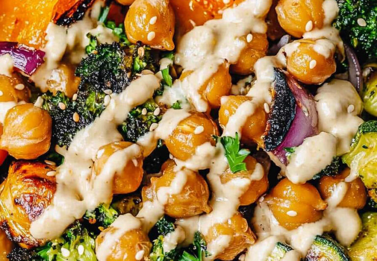 Vegan Roasted Chickpea & Veggie Bowl