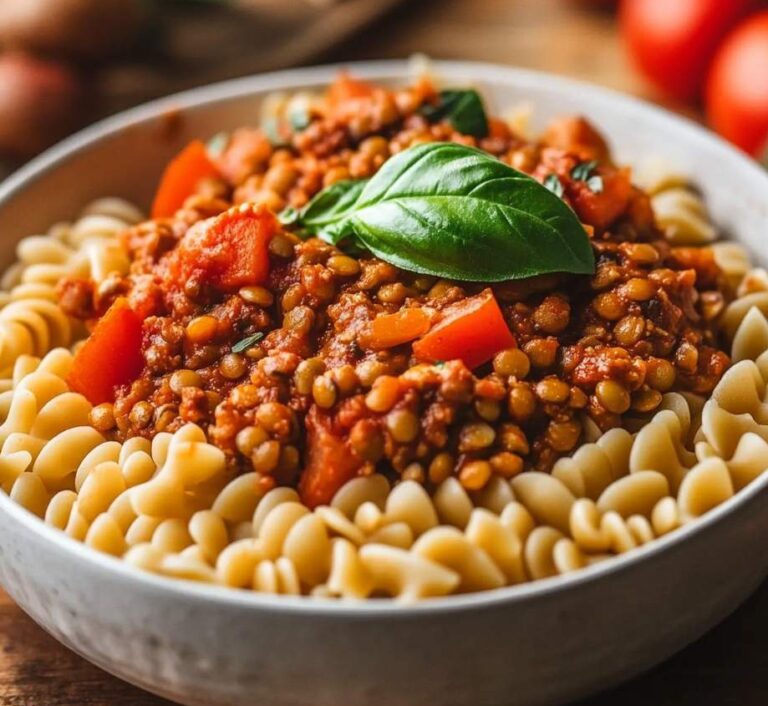 Vegan High Protein Lentil Bolognese