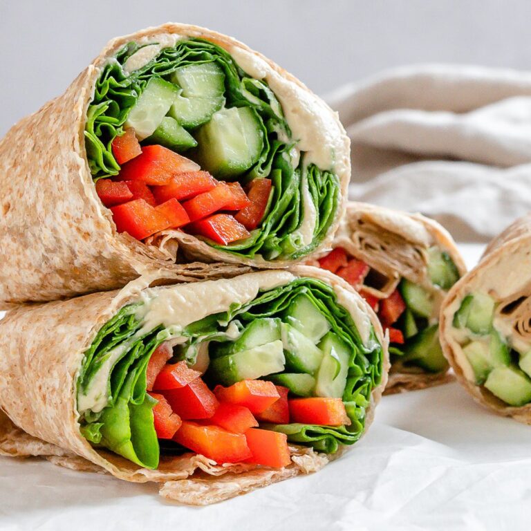 5-Minute Vegan Hummus Wrap