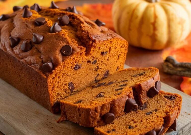 Vegan Pumpkin Bread With Chocolate Chips